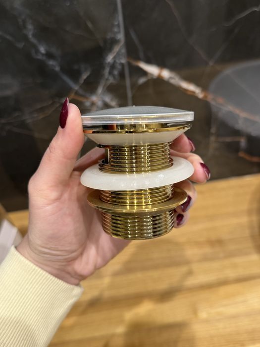 korek wannowy złoty Deante klik klak NOWY