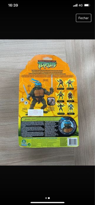 Figura Leonardo - Tmnt: teenage mutant ninja turtle Playlates 2002