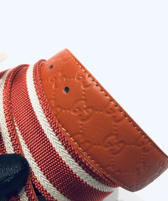 Pasek skora naturalna Gucci Boss orange