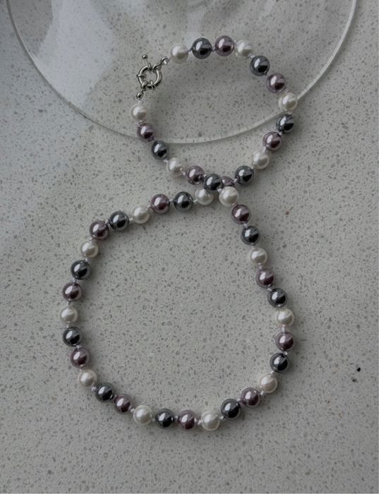 Nowy elegancki naszyjnik z pereł Choker perły Krótki sznur perełki