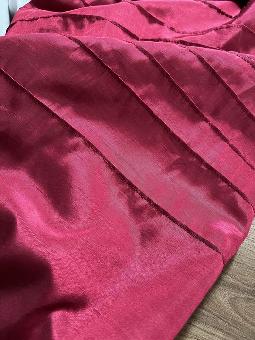 Подвійні бордові штори 4 штуки 2 комплекти