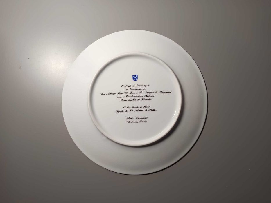 Prato Comemorativo — Casamento de D. Duarte & D. Isabel Herédia (1995)