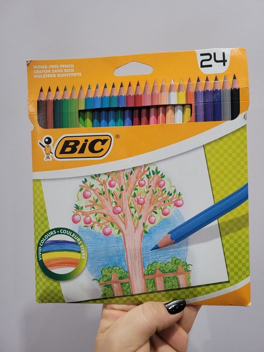 Bic kredki bezdrzewne 24 kolory ołówkowe