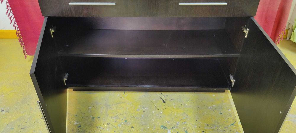 Movel sapateira moderno com espelho comprimento 145cm x 50 x 90