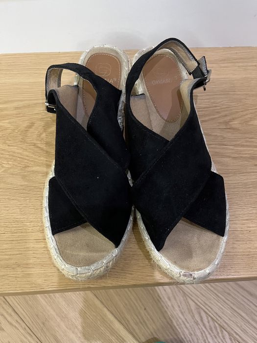 Sandały espadryle skórzane 38