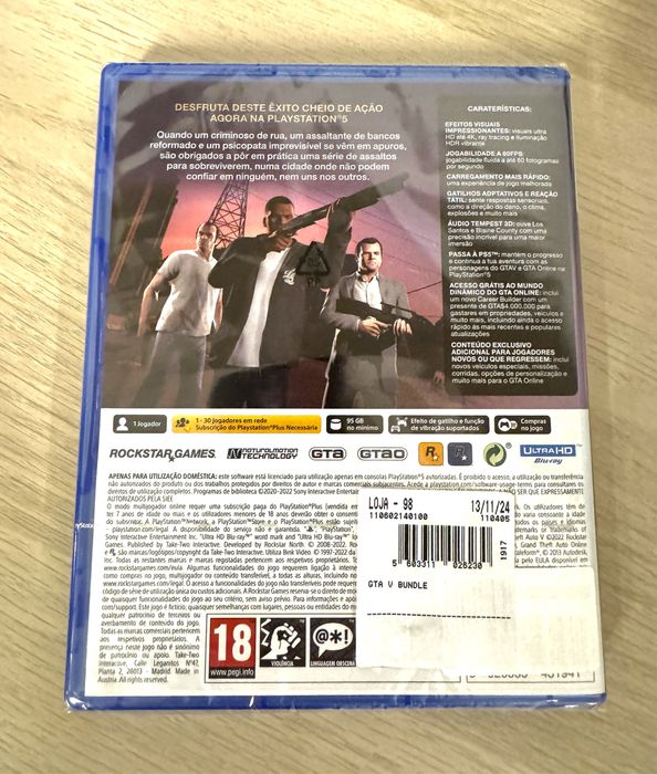 GTA V - Novo, ainda selado! PS5