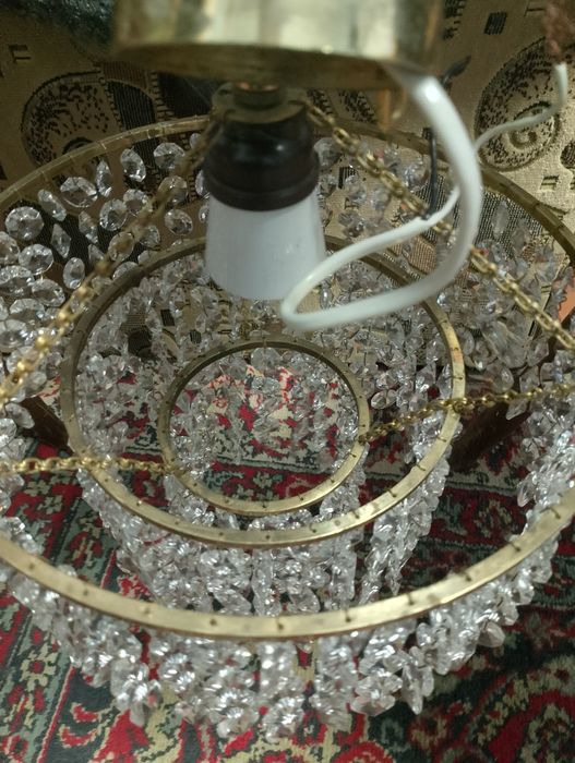 люстра времен ссср хрустальная