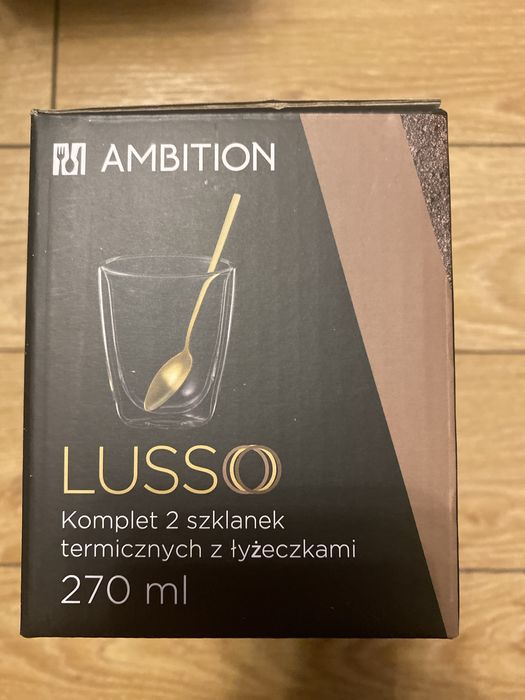 Ambition LUSSO 2 szklanki termiczne z łyżeczkami