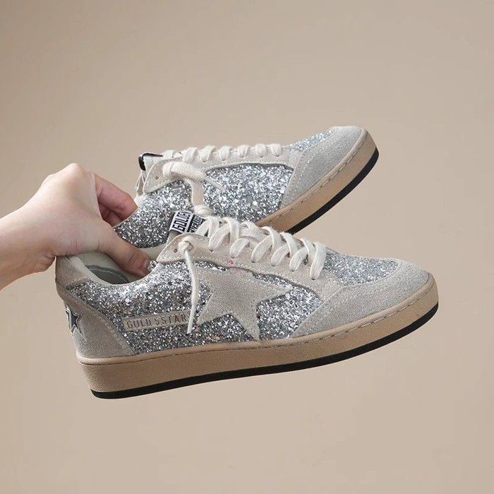Снікерси Golden Goose • Ball Star/ Кеди Білі Голден Гус Глітер/ Star