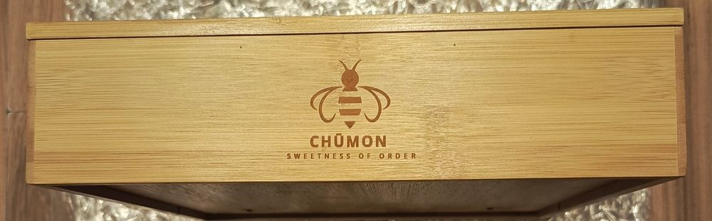 Bambusowy organizer,pojemnik,do przechowywania torebek foliowych.