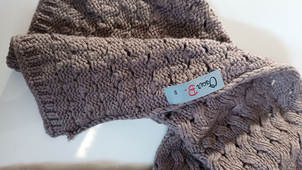 Szalik damski t.k. Maxx brąz Boho pleciony