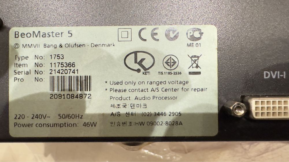 Bang & Olufsen Beosound 5 e Beomaster 5