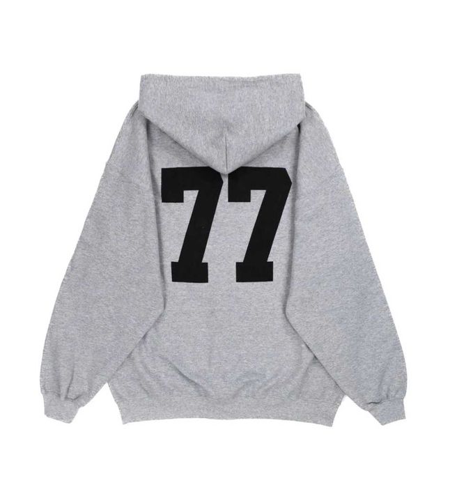 yori sport text zipup hoodie White