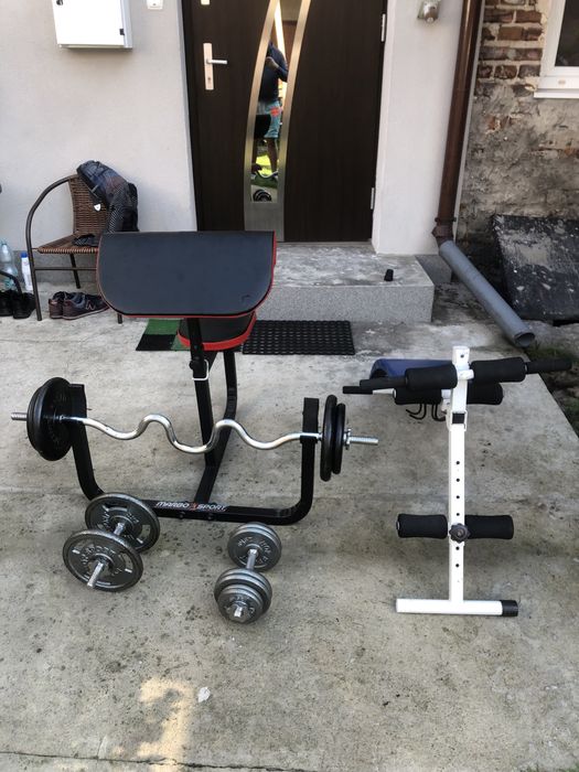 Ławka Modlitewnik Marbo Sport Hantle Hop Sport Gryf łamany