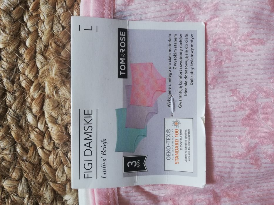 Nowe figi majtki damskie rozmiar L wysoki stan bielizna na codzień