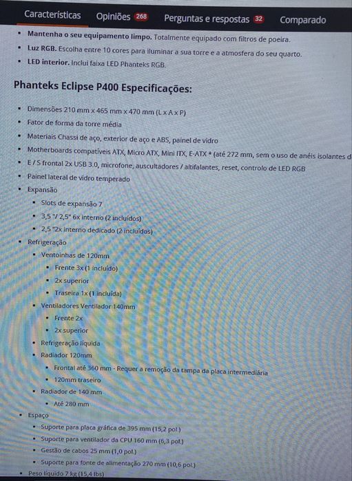 Caixa computador Eclipse P400