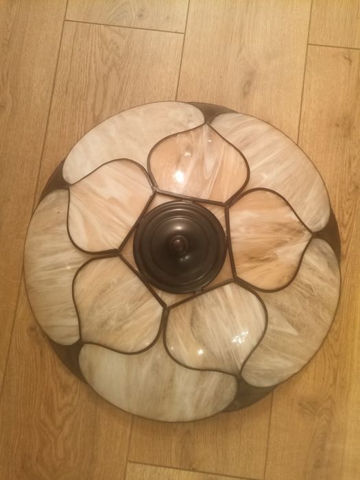 Plafon"Tiffany",witrażowy,lampa sufitowa, beż