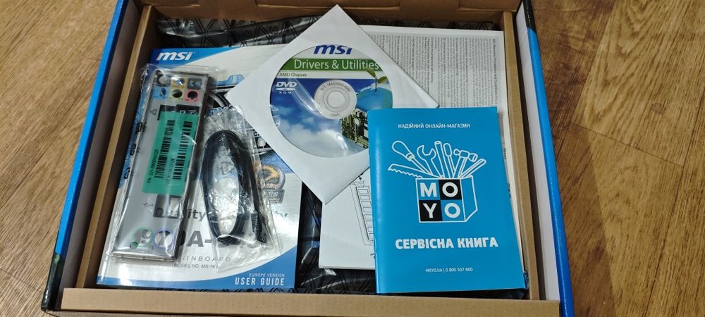 Материнская плата MSI 970A-G43 + процессор AMD Athlon II в подарок