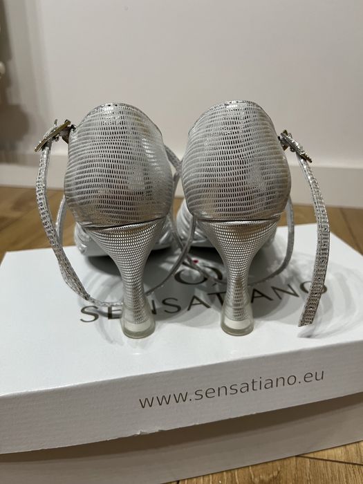 Buty taneczne ślubne Sensatiano 35 8cm + 0,5cm