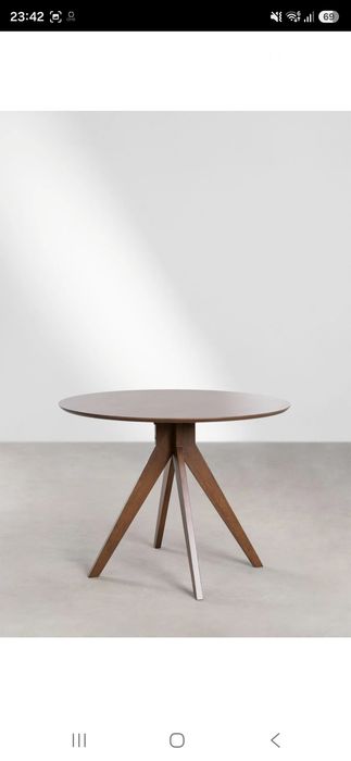 Mesa  redonda madeira Sklum 100Ø