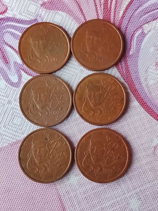 Moedas de coleção da frança.