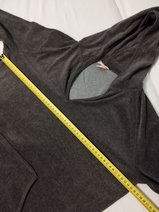 Bluza z kapturem kangurka szara welurowa Mossimo Supply CO rozmiar XXL