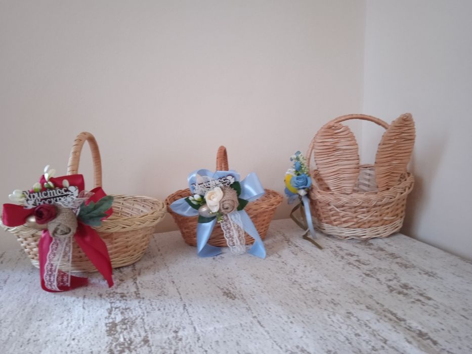 Кошики дитячі пасхальні і подарункові
