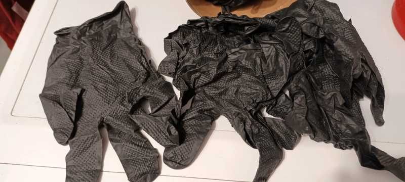 Nowe rękawiczki nitrylowe XL czarne 32 szt