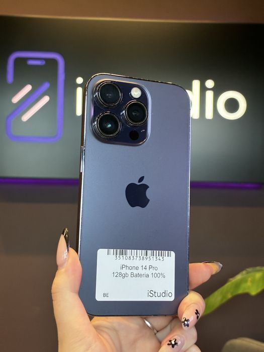 iPhone 14 Pro 128GB Fiolet | Bateria 100% | Rozliczymy Twój iPhone | Gwarancja 12 mies.