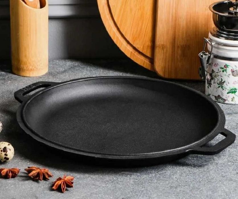 Казан чавунний з кришкою сковородою / чугунный посуд для плову шурпи багаття мангалу