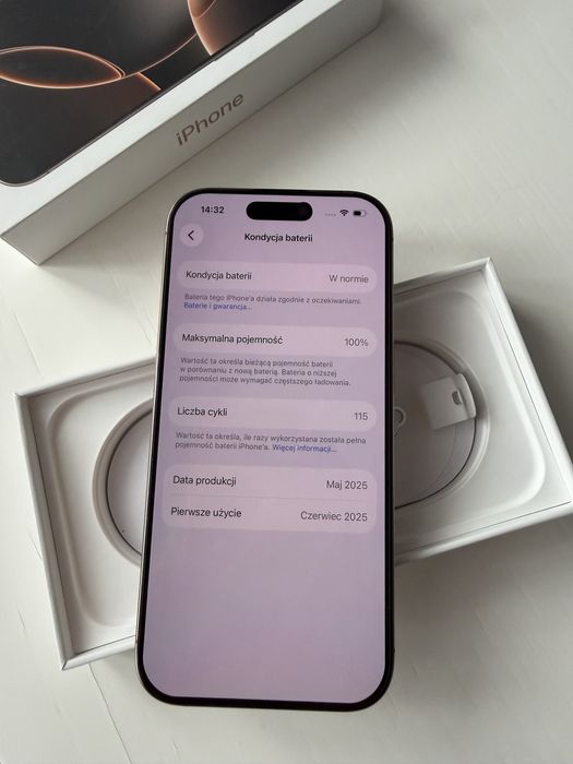Iphone 16 Pro 256 GB Kolor Złoty