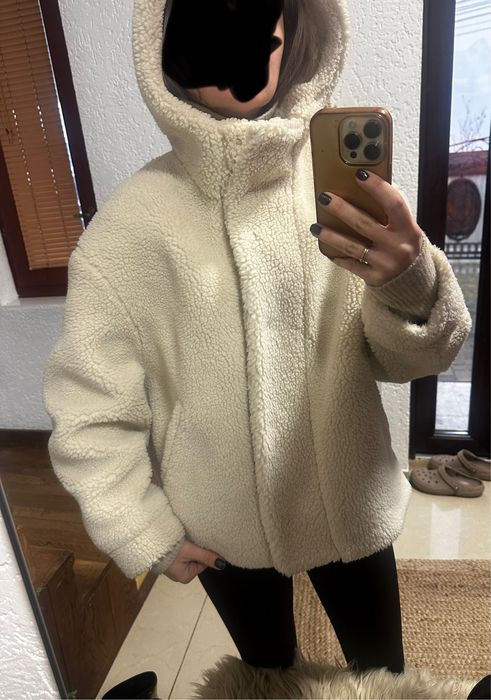 Шубка zara бежева