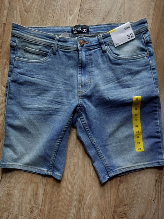 Nowe Spodenki jeansowe męskie rozm 32 slim