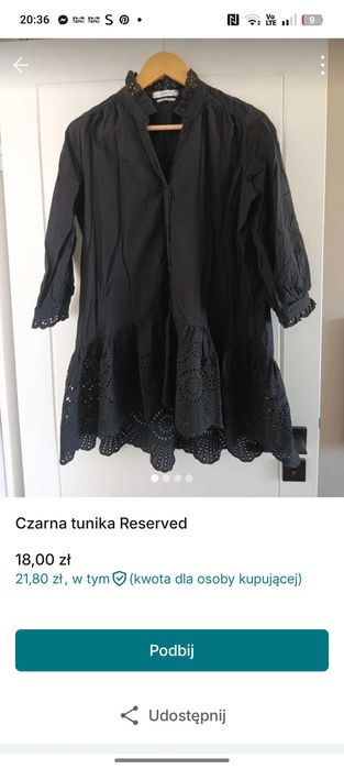 Czarna tunika