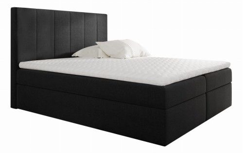 Łóżko Kontynentalne 160 x 200 + 2 Pojemniki + Materac + Toper