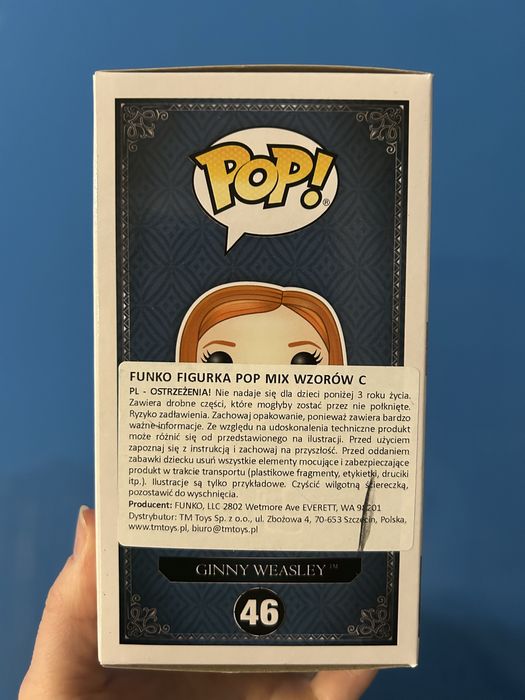 Pudełko po Funko Pop Harry Potter Ginny Weasley nr 46