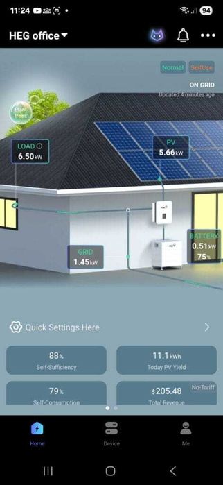 Kit Autoconsumo Monofásico 14 Painéis Longi 645w Fox ESS H1-6.0-E-G2