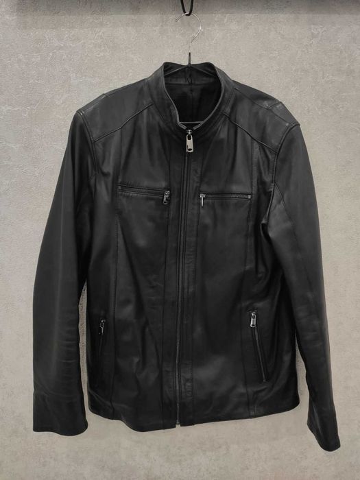 Куртка чоловіча шкіряна весна / осінь Levento Pelle leather & fur XL