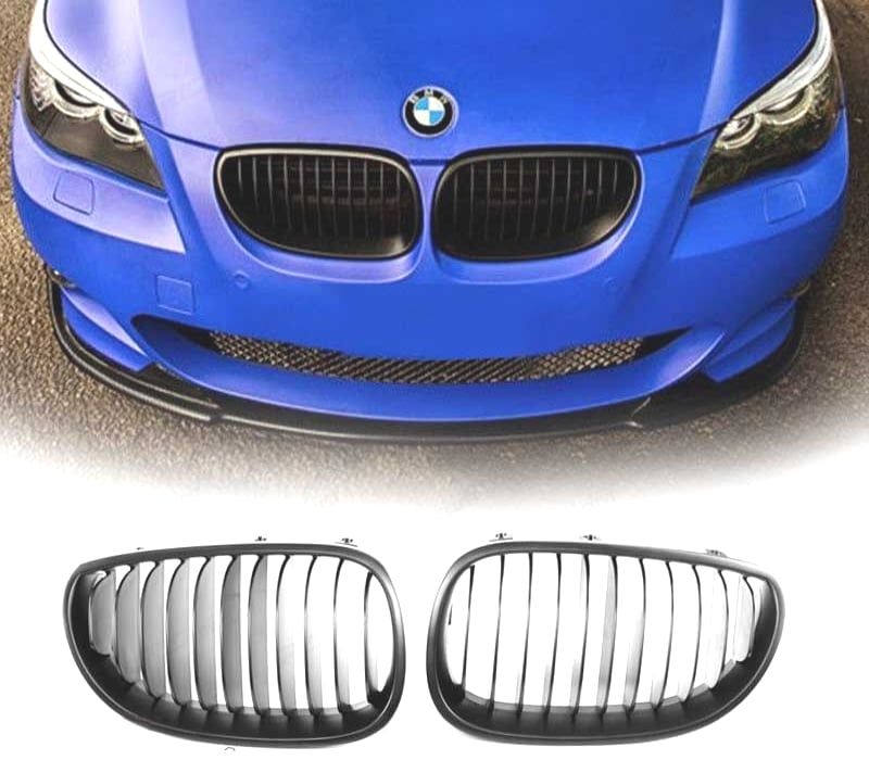 GRELHAS FRONTAIS BMW E60 E61 03-10 PRETO FOSCO LOOK M5