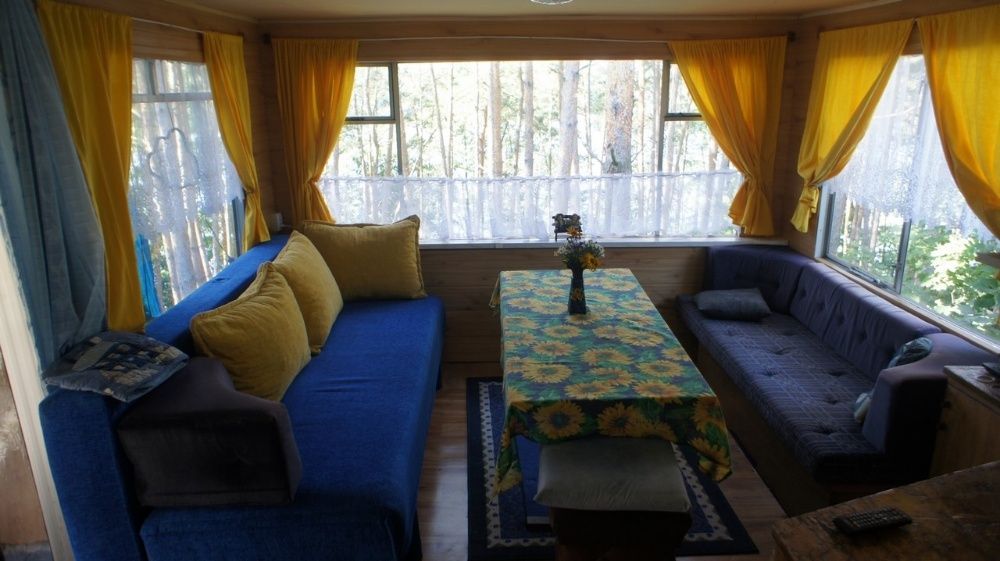 Domek kempingowy nad jeziorem płot, linia brzegowa, 40m-pomost, plaza