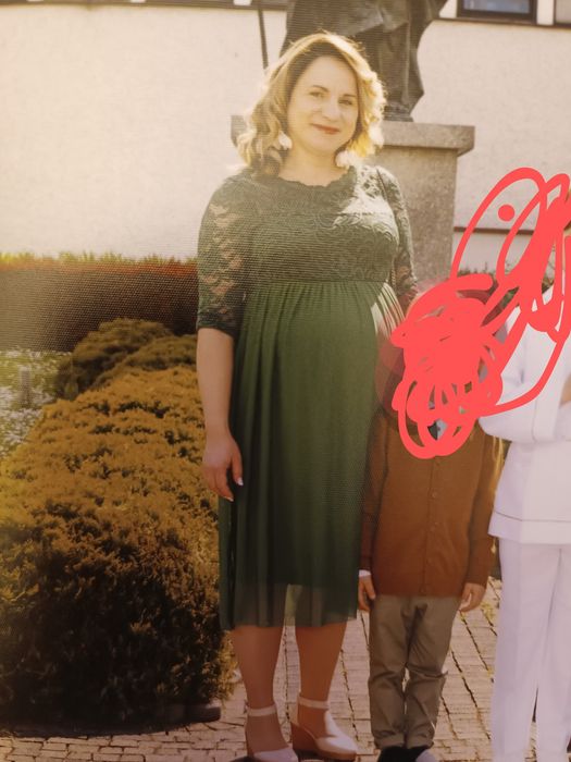 Elegancka sukienka ciążowa rozm L