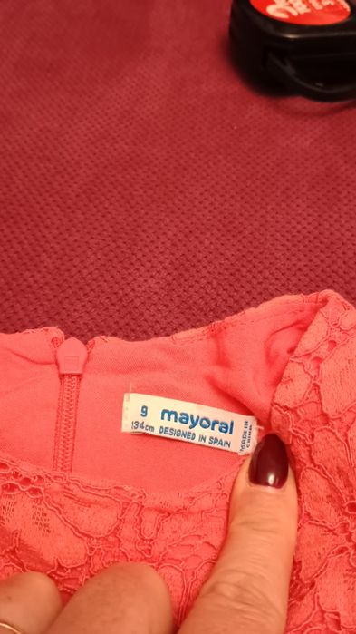 MAYORAL Kombinezon łączony haft 134 koralowy