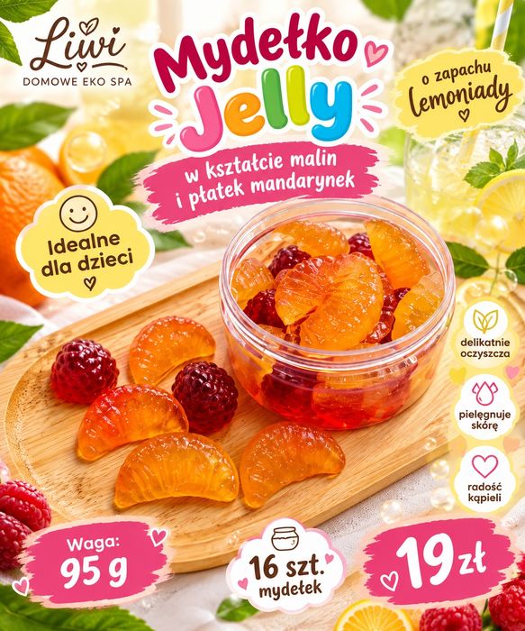 Mydełko galaretkowe "Jelly". Dla dzieci. Ręcznie robione