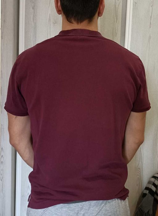 Polo Springfield 100% algodão vermelho bordeaux