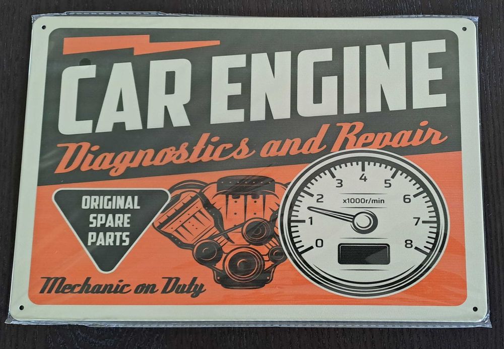 7 Placas Vintage Metalicas Decorativas 20 cm x 30 cm