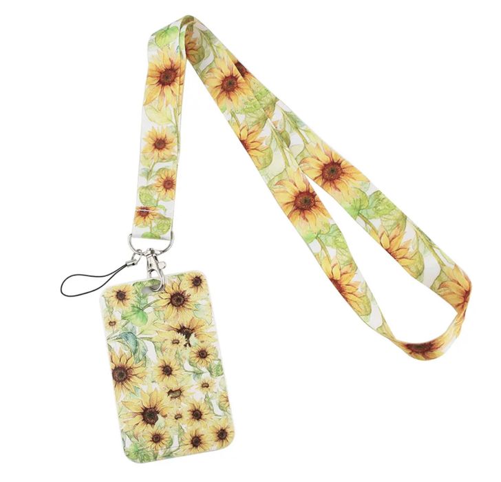 Porta cartão com fita girassol