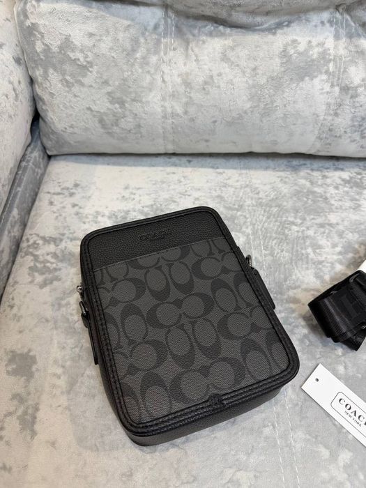 Сумка через плече Coach, чоловіча, чорна