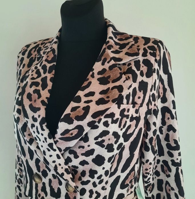 Marynarka krótka panterka jesień