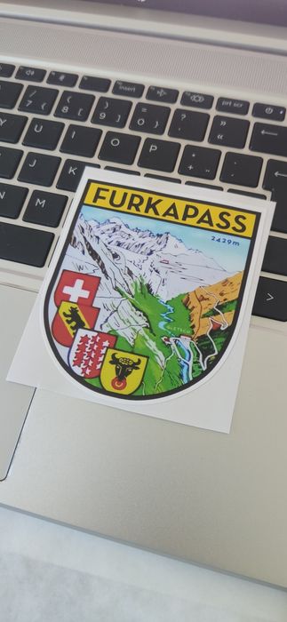 Autocolante Furkapass em vinil