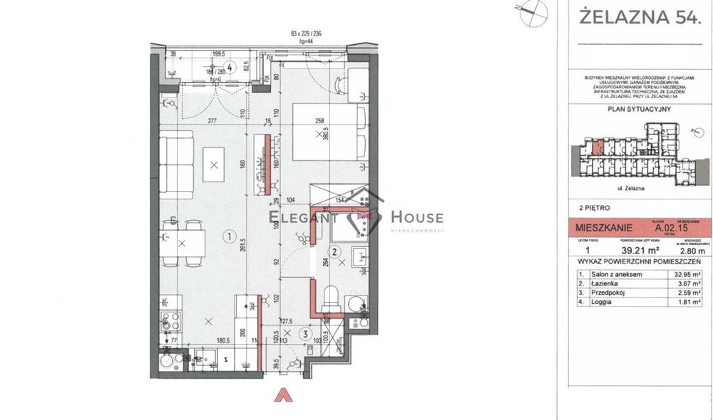 Kawalerka/ 39,21m2/ sprzedaż (cesja)/ Żelazna 54